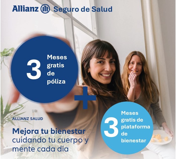 Nuestro seguro de salud con los 3 primeros meses de la póliza gratis y 3 meses gratis en la plataforma Blue Bamboo.